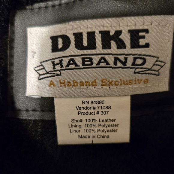 Duke Haband Vintage Leather Jacket With Zip In Warm Lining Size Large - Picture 2 of 9